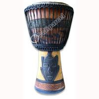 Djembe Drum Professional, Handcrafted From One Piece Of Mahogany Wood With Alpine String