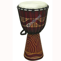 Djembe Drum Professional, Handcrafted From One Piece Of Mahogany Wood With Alpine String