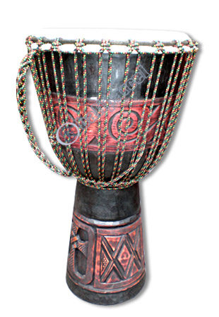 Djembe Drum Professional, Handcrafted From One Piece Of Mahogany Wood With Alpine String