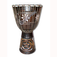 Djembe Drum Professional, Handcrafted From One Piece Of Mahogany Wood With Alpine String