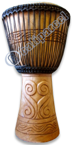 Djembe Drum Professional, Handcrafted From One Piece Of Mahogany Wood With Alpine String