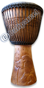 Djembe Drum Professional, Handcrafted From One Piece Of Mahogany Wood With Alpine String