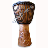 Djembe Drum Professional, Handcrafted From One Piece Of Mahogany Wood With Alpine String