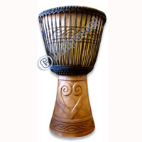 Djembe Drum Professional, Handcrafted From One Piece Of Mahogany Wood With Alpine String