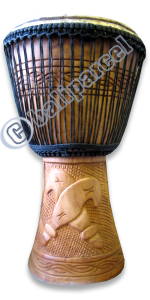 Djembe Drum Professional, Handcrafted From One Piece Of Mahogany Wood With Alpine String