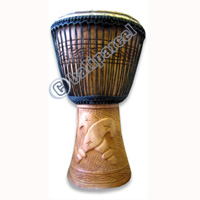 Djembe Drum Professional, Handcrafted From One Piece Of Mahogany Wood With Alpine String