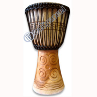 Djembe Drum Professional, Handcrafted From One Piece Of Mahogany Wood With Alpine String