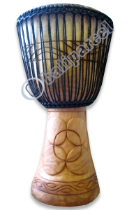 Djembe Drum Professional, Handcrafted From One Piece Of Mahogany Wood With Alpine String