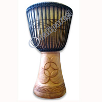 Djembe Drum Professional, Handcrafted From One Piece Of Mahogany Wood With Alpine String