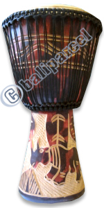 Djembe Drum Professional, Handcrafted From One Piece Of Mahogany Wood With Alpine String