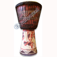 Djembe Drum Professional, Handcrafted From One Piece Of Mahogany Wood With Alpine String
