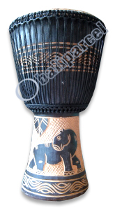 Djembe Drum Professional, Handcrafted From One Piece Of Mahogany Wood With Alpine String