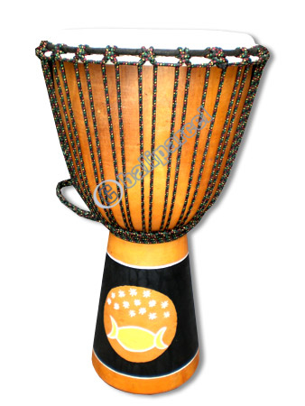 Djembe Drum Standard, Handcrafted From One Piece Of Mahogany Wood With Alpine String