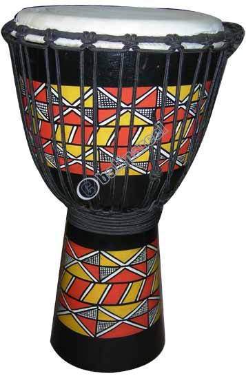 Djembe Drum Standard, Handcrafted From One Piece Of Mahogany Wood With Alpine String