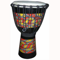 Djembe Drum Standard, Handcrafted From One Piece Of Mahogany Wood With Alpine String