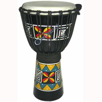 Djembe Drum Standard, Handcrafted From One Piece Of Mahogany Wood With Alpine String