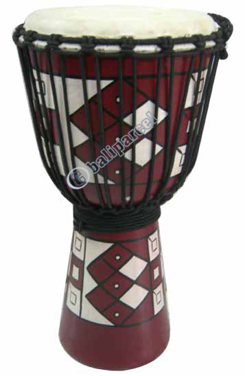 Djembe Drum Standard, Handcrafted From One Piece Of Mahogany Wood With Alpine String