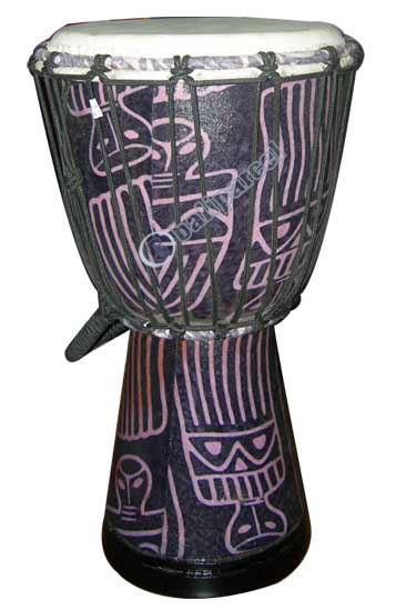 Djembe Drum Standard, Handcrafted From One Piece Of Mahogany Wood With Alpine String