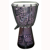 Djembe Drum Standard, Handcrafted From One Piece Of Mahogany Wood With Alpine String