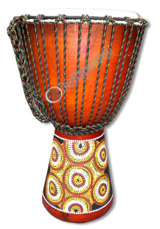 Djembe Drum Standard, Handcrafted From One Piece Of Mahogany Wood With Alpine String