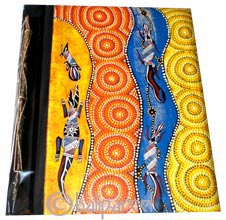 Photo Album, Handmade From Carton Decorated With Cinnamon Stick And Dot Art Painting