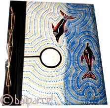 Photo Album, Handmade From Carton Decorated With Cinnamon Stick And Dot Art Painting