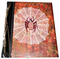 Photo Album, Handmade From Carton Decorated With Cinnamon Stick And Modern Painting