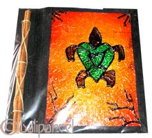 Photo Album, Handmade From Carton Decorated With Cinnamon Stick And Modern Painting
