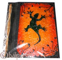 Photo Album, Handmade From Carton Decorated With Cinnamon Stick And Modern Painting