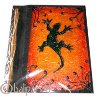 Photo Album, Handmade From Carton Decorated With Cinnamon Stick And Modern Painting