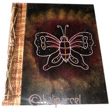 Photo Album, Handmade From Carton Decorated With Cinnamon Stick And Modern Painting
