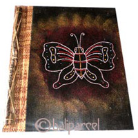 Photo Album, Handmade From Carton Decorated With Cinnamon Stick And Modern Painting