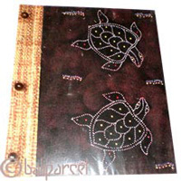 Photo Album, Handmade From Carton Decorated With Modern Painting