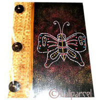 Photo Album, Handmade From Carton Decorated With Modern Painting