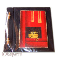 Photo Album, Handmade From Carton Decorated With Cinnamon Stick And Modern Painting