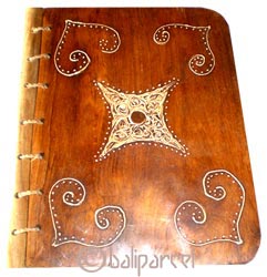 Photo Album, Handmade From Carton Decorated With Wooden And Painting
