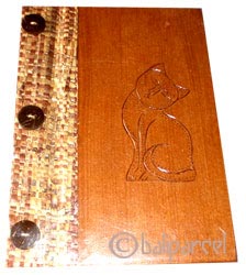 Photo Album, Handmade From Carton Decorated With Wooden And Painting