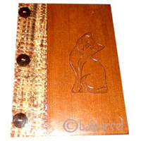 Photo Album, Handmade From Carton Decorated With Wooden And Painting