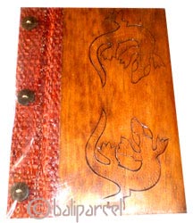 Photo Album, Handmade From Carton Decorated With Wooden And Painting