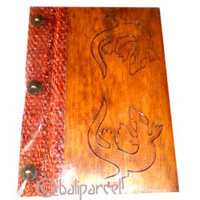Photo Album, Handmade From Carton Decorated With Wooden And Painting