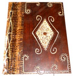 Photo Album, Handmade From Carton Decorated With Wooden And Painting