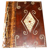 Photo Album, Handmade From Carton Decorated With Wooden And Painting