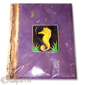 Photo Album, Handmade From Carton Decorated With Cinnamon Stick, Banana Bark Fibre And Modern Painting