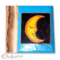Photo Album, Handmade From Carton Decorated With Cinnamon Stick, Banana Bark Fibre And Modern Painting