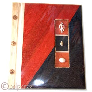 Photo Album, Handmade From Carton Decorated With Sea Shell