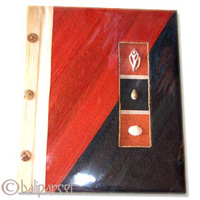 Photo Album, Handmade From Carton Decorated With Sea Shell