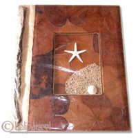 Photo Album, Handmade From Carton Decorated With Cinnamon Stick, Natural Leaves