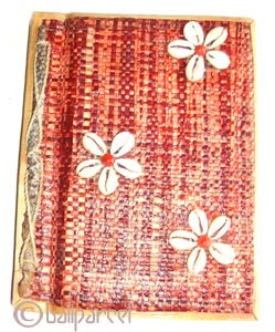 Photo Album, Handmade From Carton Decorated With Cinnamon Stick, Banana Bark Fibre And Sea Shell