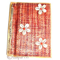 Photo Album, Handmade From Carton Decorated With Cinnamon Stick, Banana Bark Fibre And Sea Shell