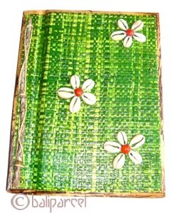 Photo Album, Handmade From Carton Decorated With Cinnamon Stick, Banana Bark Fibre And Sea Shell